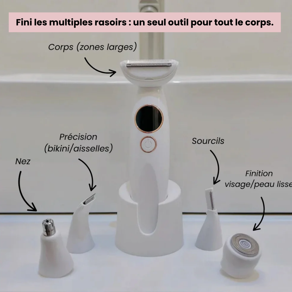 Lujaya® Rasoir Électrique 5 en 1 pour Femme