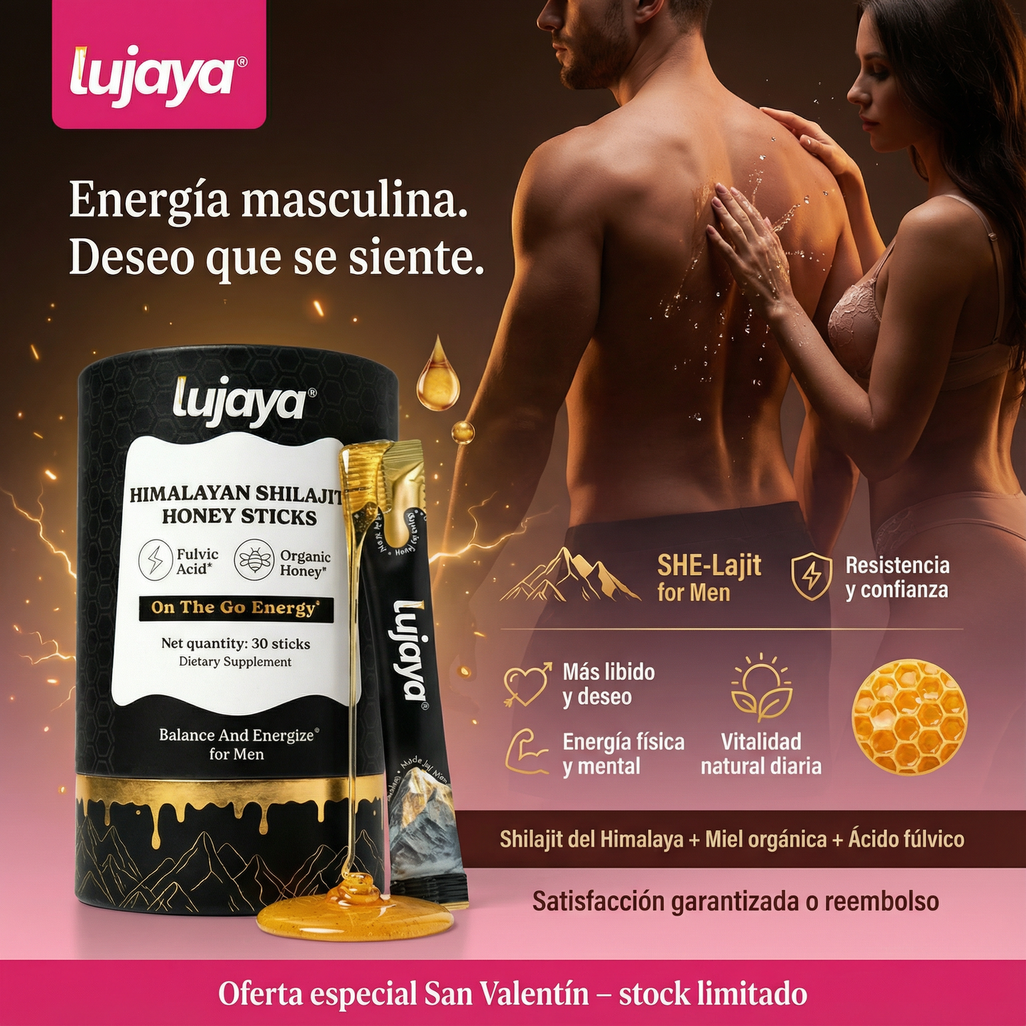 Lujaya® SHE-Lajit Miel Sticks